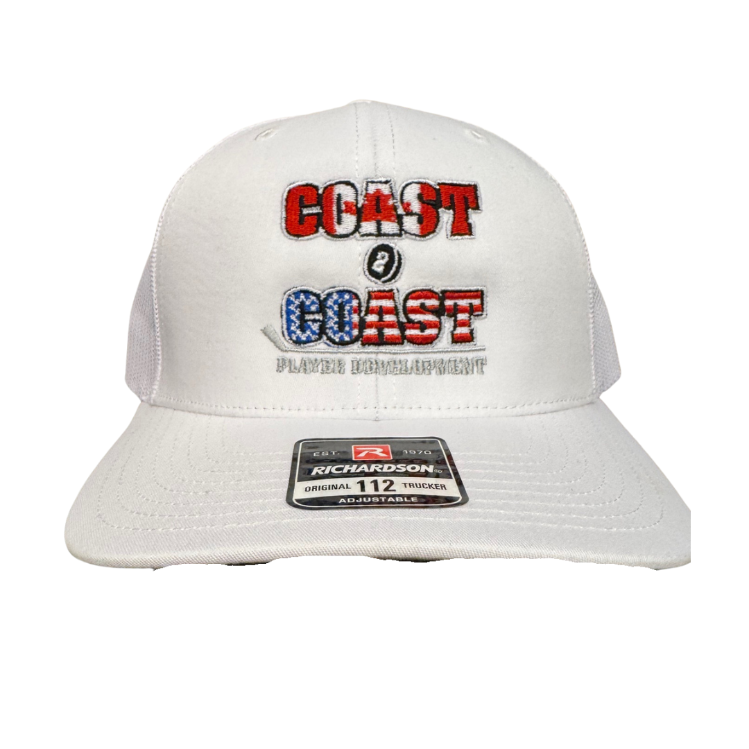Coast 2 Coast Hat – All White Curved Bill