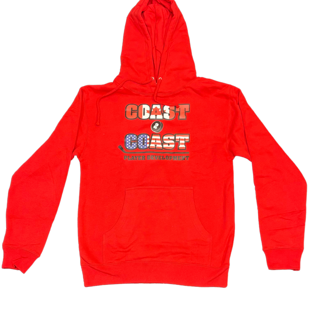 Adult Red Cotton Hoodie