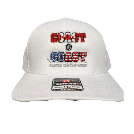Coast 2 Coast Hat – All White Curved Bill