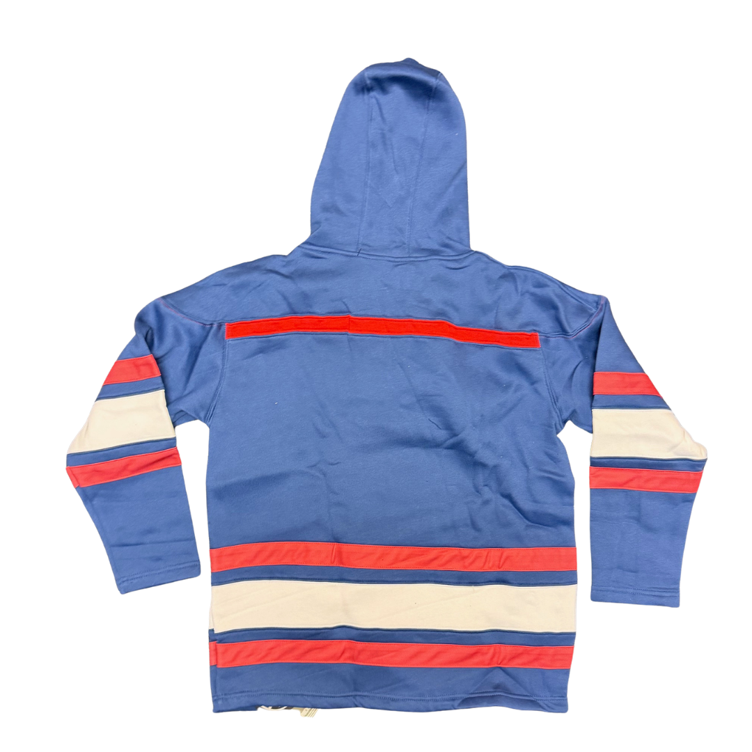 Blue ADULT C2C Texas Lace-Up Hockey Hoodie